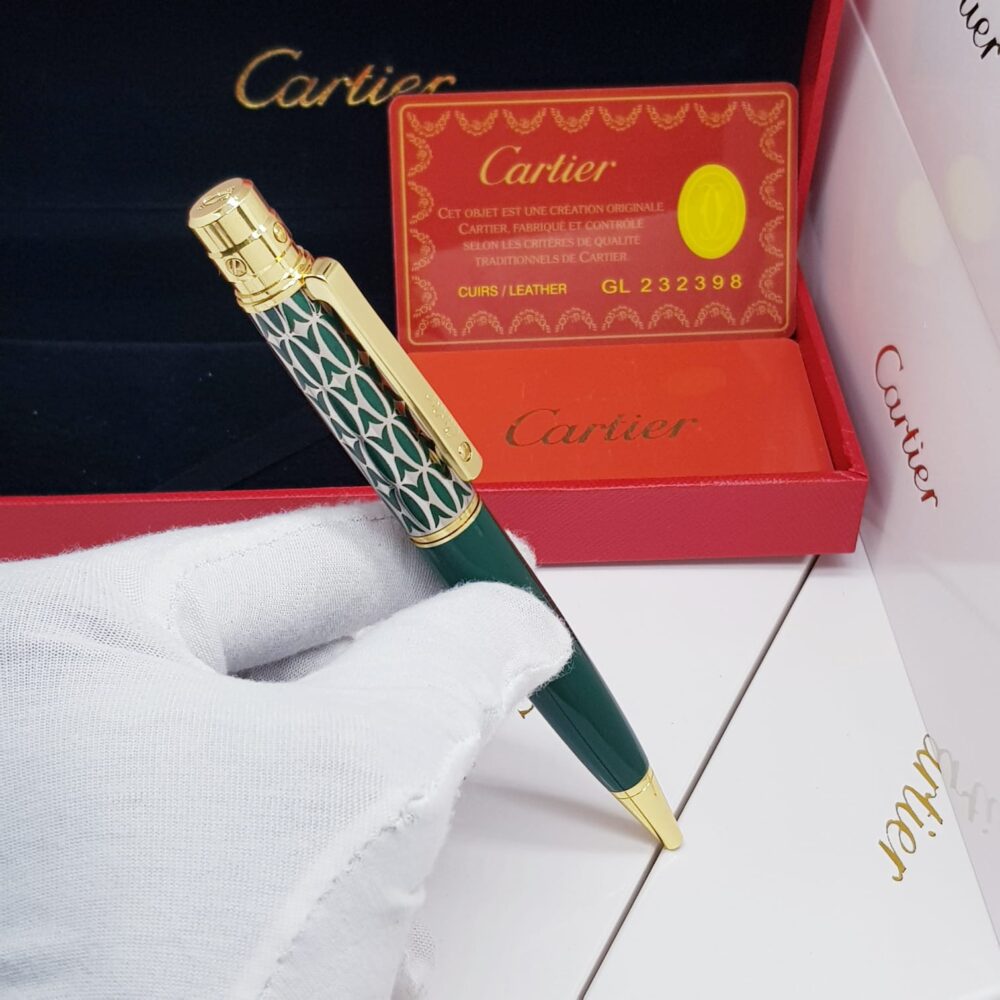 Santos de Cartier pen green & gold